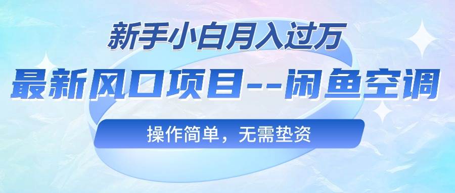 最新风口项目—闲鱼空调，新手小白月入过万，操作简单，无需垫资-源码交易网