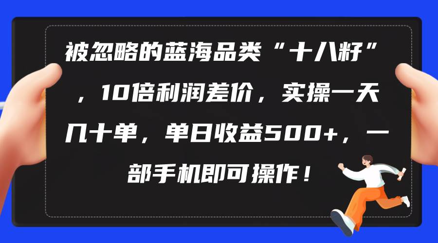 被忽略的蓝海品类“十八籽”，10倍利润差价，实操一天几十单 单日收益500+-源码交易网