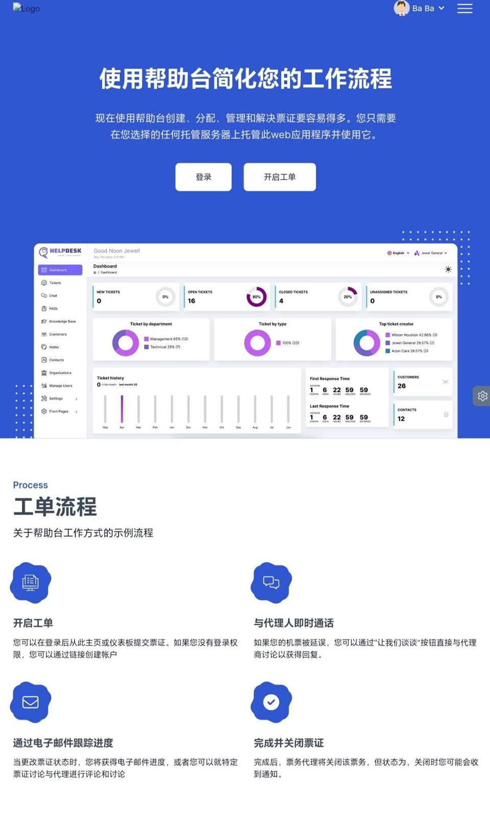 开心汉化轻量级工单与知识库一体化管理系统源码-源码交易网
