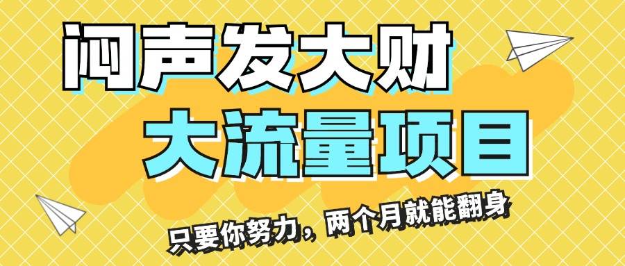 闷声发大财，大流量项目，月收益过3万，只要你努力，两个月就能翻身-源码交易网