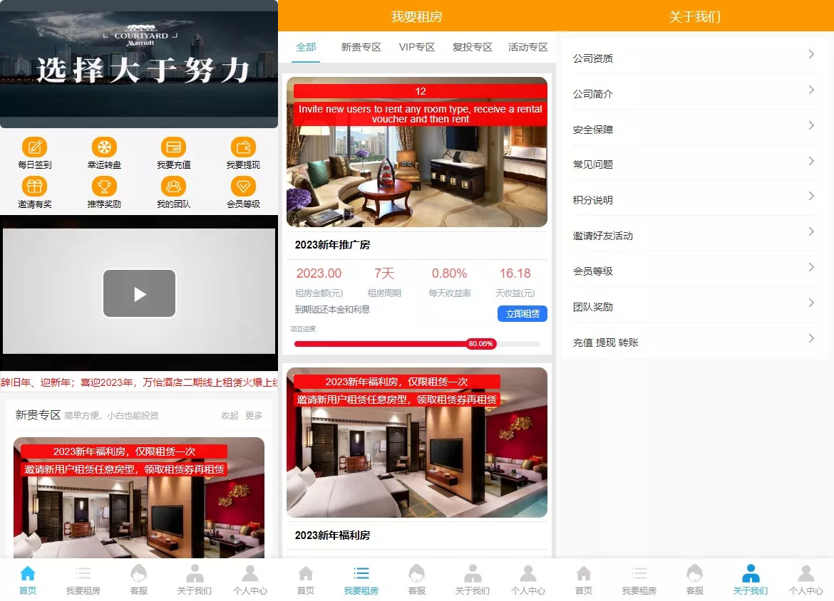 【定制酒店源码】理财投资+酒店投资+前端编译后-源码交易网